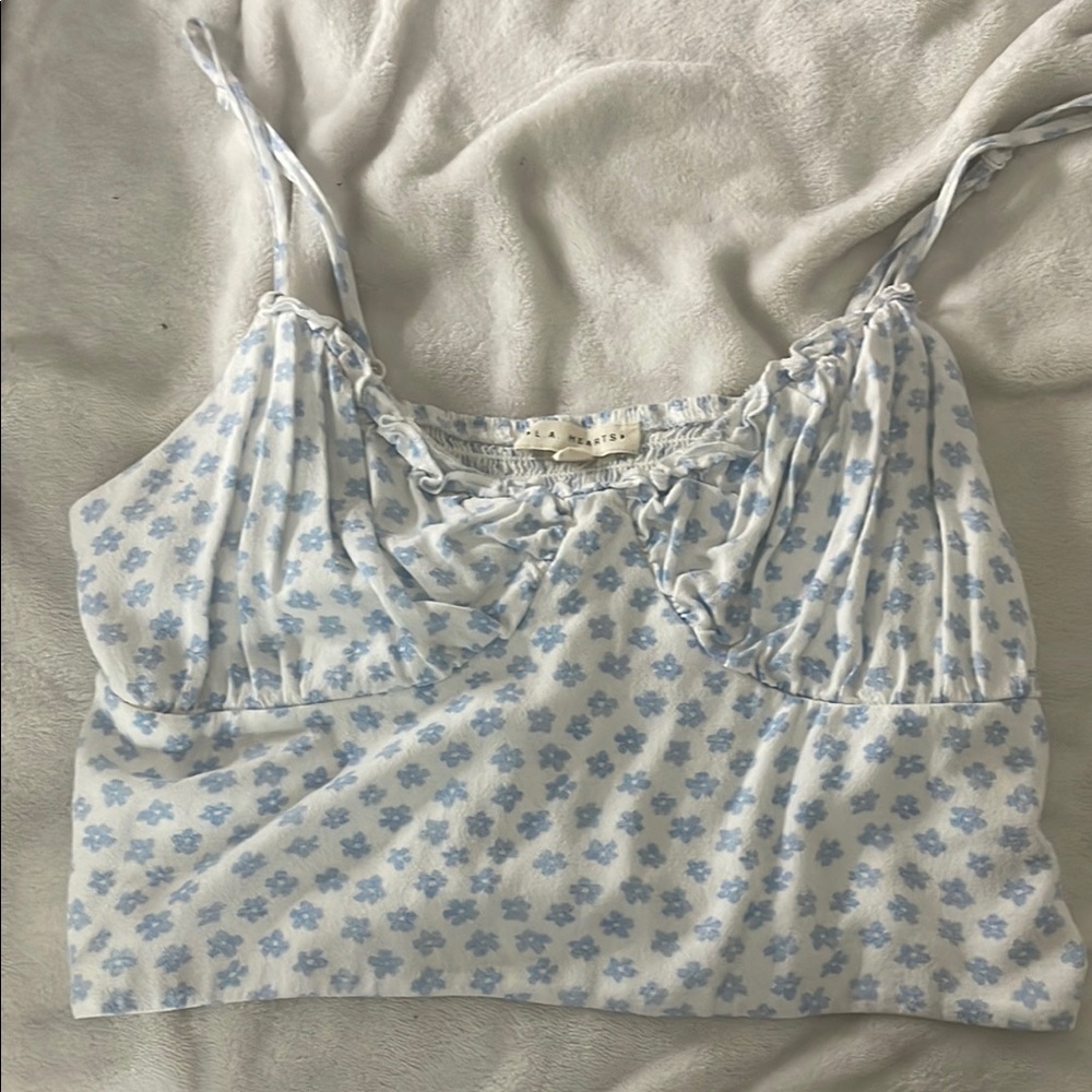 La Hearts Blue Floral Camisole